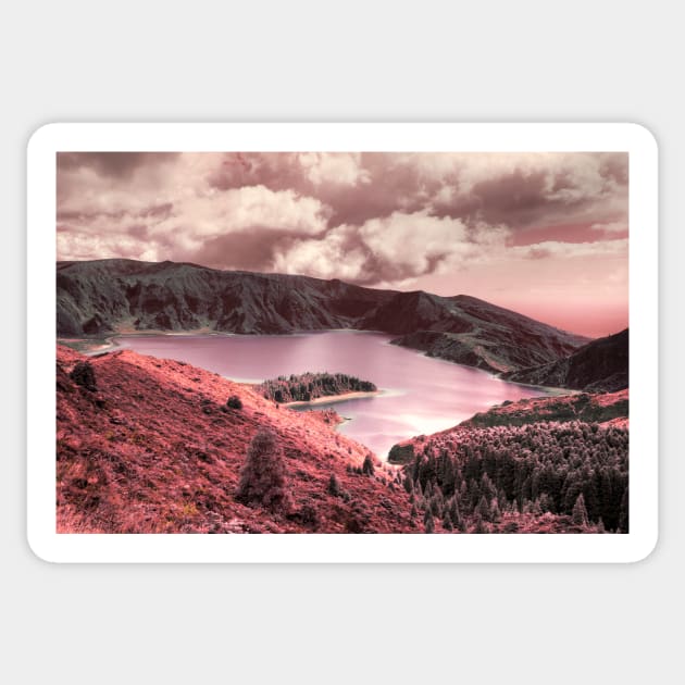 Dreamy crater landscape Sticker by Gaspar Avila